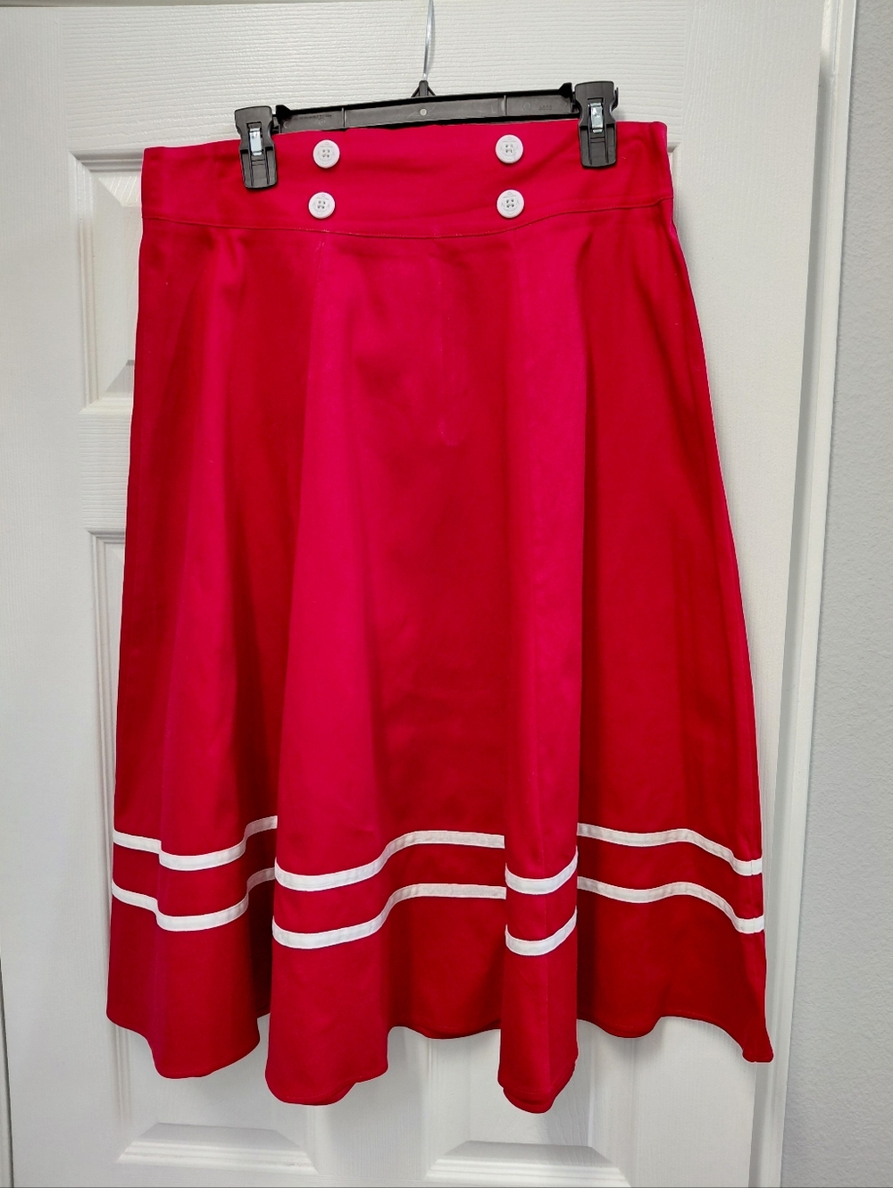 Torrid Red Knit Sailor-Collar Cardigan & Skirt Set - Picture 4 of 8